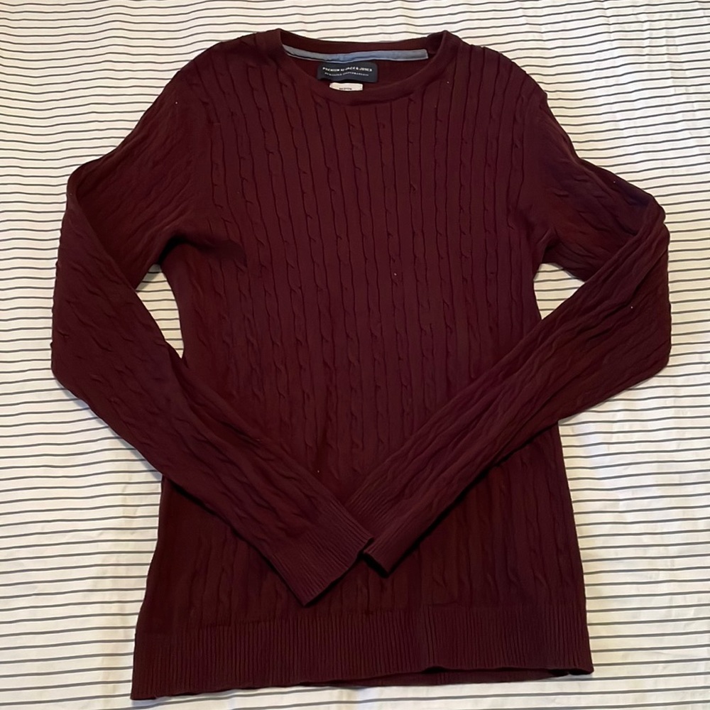 Jack & jones premium cable knit cotton sweater